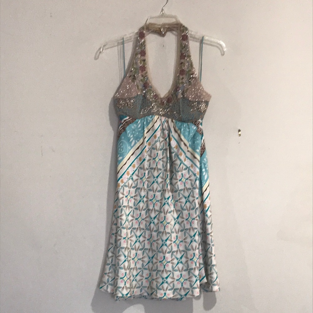 Nicole Miller halter beaded dress